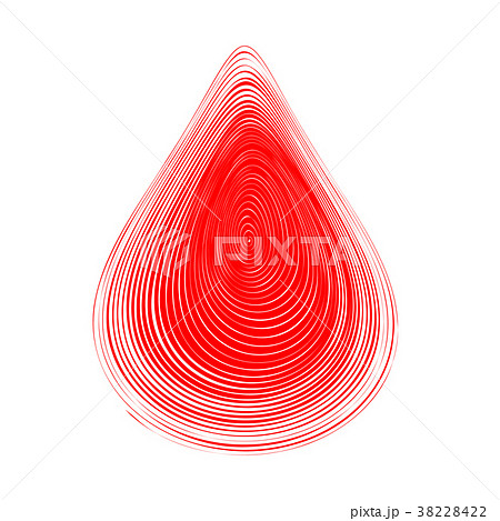 Abstract red blood drop. Vector illustration 38228422