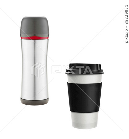 Coffee Cup and thermos isolated 38229951
