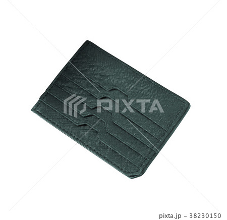 credit card in seamed leather holder isolated credit card in seamed leather holder isolated 38230150
