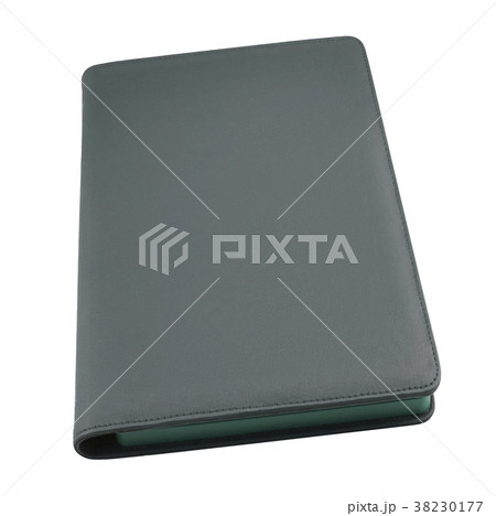 Black leather tablet isolated Black leather tablet isolated 38230177