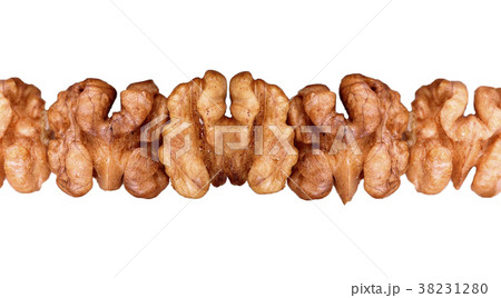 shelled walnuts isolated on white shelled walnuts isolated on white 38231280