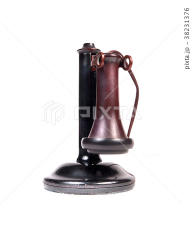 vintage telephone isolated 38231376