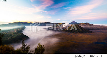 Bromo volcano during sunrise Bromo volcano during sunrise 38232310