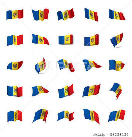 Moldova flag, vector illustration 38233135