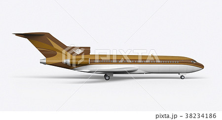 Passenger plane BOEING 727 3D render on a white 38234186