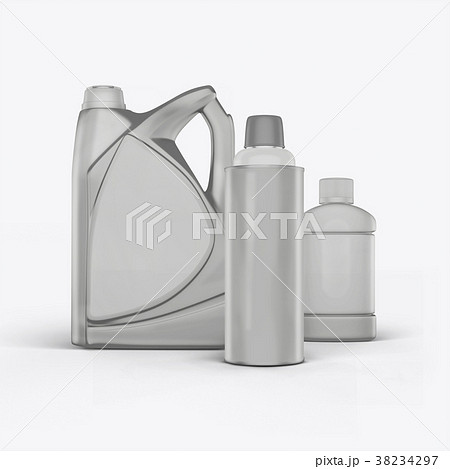 3D render cans of motor oil on a white background 3D render cans of motor oil on a white background 38234297