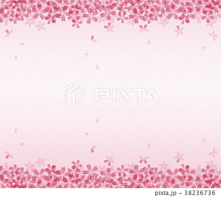 桜の和風背景イラスト 桜吹雪のイラスト素材 38236736 Pixta