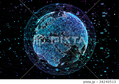 Data exchange and global network over the world 3d 38240513