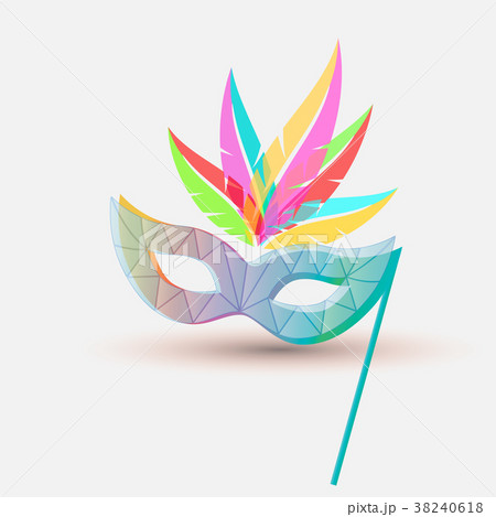 Carnival mask with a pattern of mosaic.  38240618