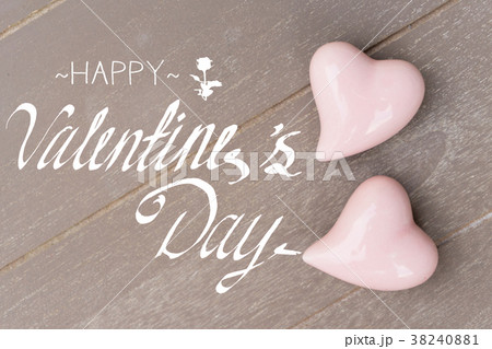 Two pink hearts 38240881