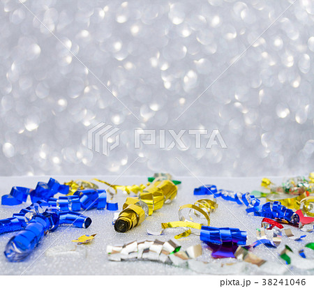 Carnaval decorations on dark wooden background 38241046