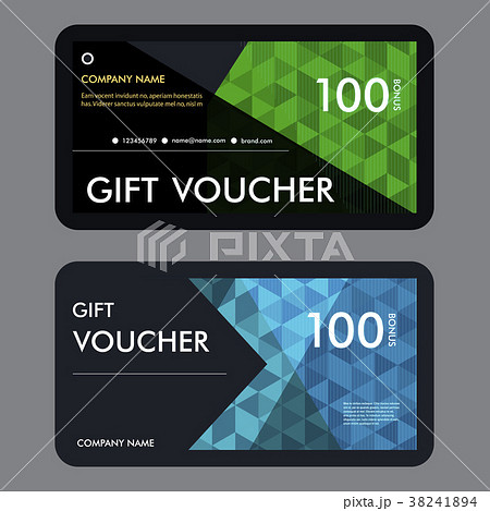 Template gift voucher with abstract pattern.  38241894
