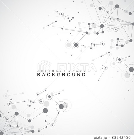 Geometric graphic background molecule and 38242456