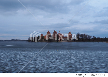 Trakai Island Castle Lithuania リトアニア トラカイ島城の写真素材