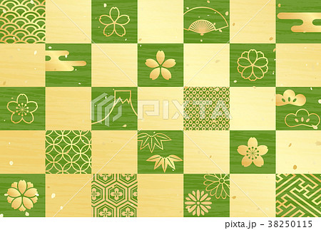 新緑 市松模様 新緑 市松模様 38250115