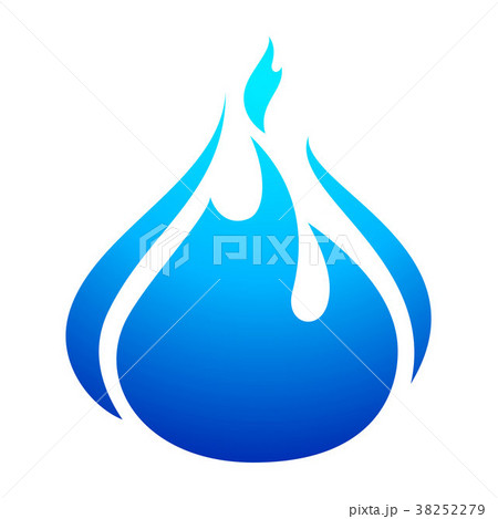 Fire flame blue icon Fire flame blue icon 38252279