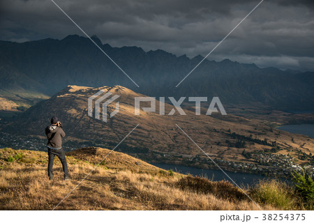 male photographer take photo scenery in Queenstown 38254375