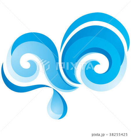 Wave icon on white background 38255425