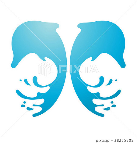 Wave with drop on white background Wave with drop on white background 38255505