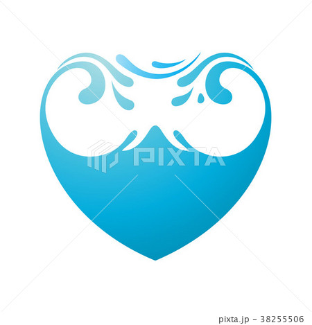 Wave with drop on white background Wave with drop on white background 38255506