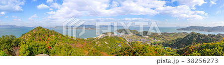 【高解像パノラマ】白石島、大王岩からの大展望（岡山県笠岡市）　※作品コメント欄に撮影位置情報有り 38256273