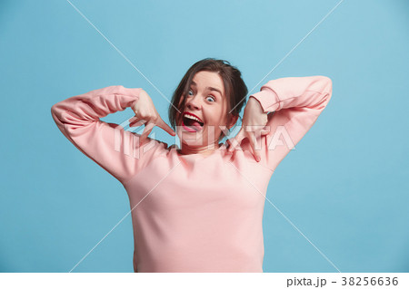 The squint eyed woman with weird expression 38256636