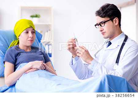 Cancer patient visiting doctor for medical Cancer patient visiting doctor for medical 38256654