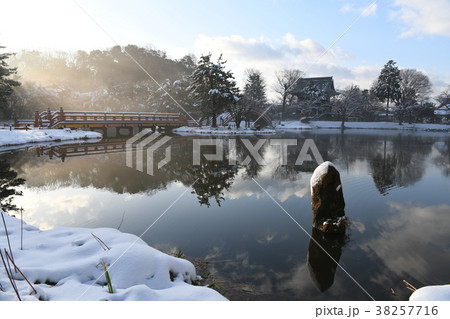 降雪の称名寺反り橋 降雪の称名寺反り橋 38257716