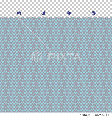 Jumping fish and Japanese pattern Aouminami Jumping fish and Japanese pattern Aouminami 38258214