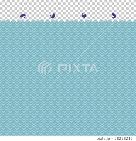 Jumping fish and Japanese pattern Aouminami 38258215