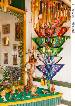 Souvenir shop with colorful kites, Bali, Indonesia 38258361