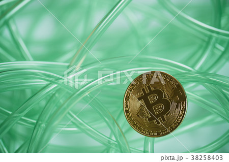color cable. abstract. green. bitcoin 38258403