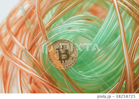 color cable. abstract.green. bitcoin 38258725