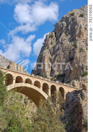 Bridge between cliffs - El Chorro Bridge between cliffs - El Chorro 38259068