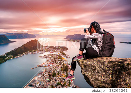 Nature photographer - Aksla at the city of Alesund 38262041