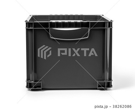 black plastic box isolated black plastic box isolated 38262086