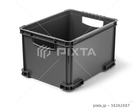 black plastic box isolated black plastic box isolated 38262087