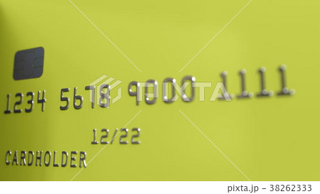 Yellow credit cards, 3D rendering 38262333