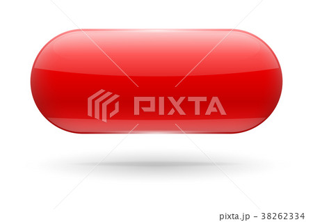 Red oval glass button. Vector 3d illustration Red oval glass button. Vector 3d illustration 38262334