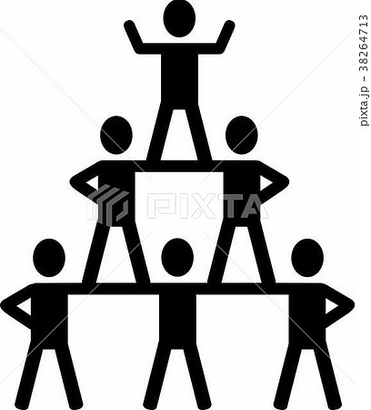 Cheerleading pyramid icon 38264713