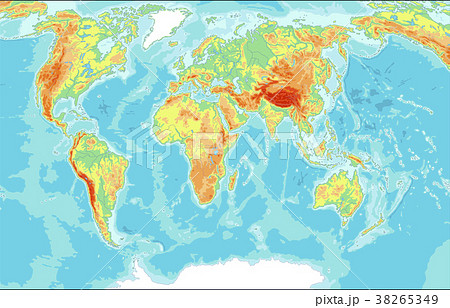 Physical World Map 38265349