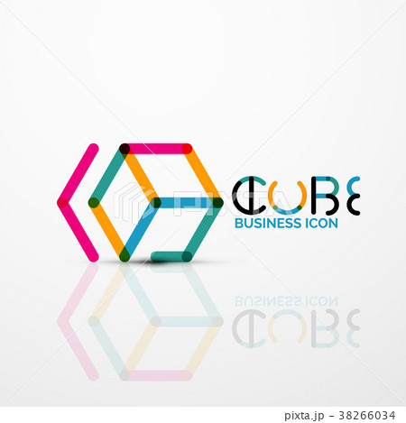 Cube Idea Concept Logo Lineのイラスト素材