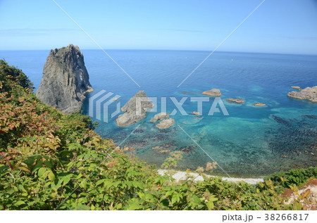 積丹岬島武意海岸の夏景色 積丹岬島武意海岸の夏景色 38266817