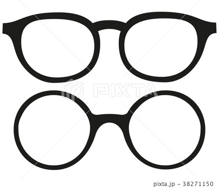Cartoon Icon Poster Glasses Spectacles Silhouetteのイラスト素材