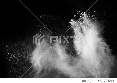 White powder explosion on black background. 38271844