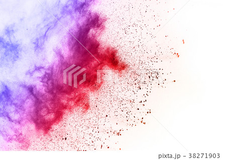 Colorful powder explosion on white background. Colorful powder explosion on white background. 38271903