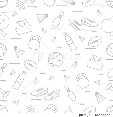 Seamless pattern on the sports theme sports and Seamless pattern on the sports theme sports and 38272277