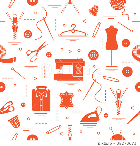 Pattern with tools and accessories for sewing 38273673