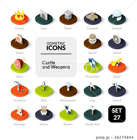 Color icons set in flat isometric illustration Color icons set in flat isometric illustration 38274844