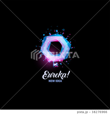 Eureka, new idea logo, light bulb abstract vector 38276966